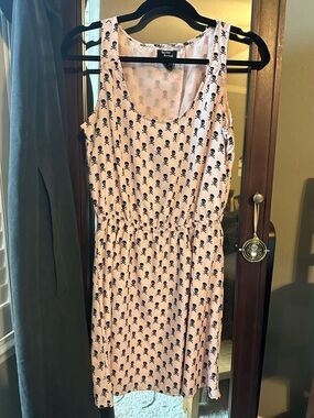 Teenage runaway Pink Sleeveless Skull Print Dress